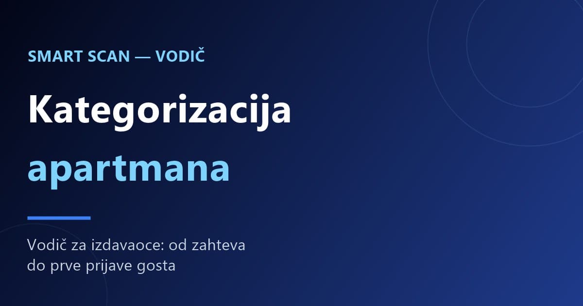 Kategorizacija apartmana: vodič korak po korak (2026)